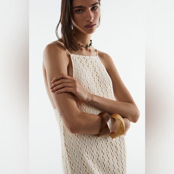 New with tags Zara crochet halter dress - Picture 2 of 6